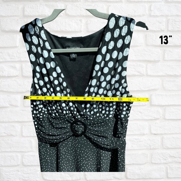 Perceptions New York - Polka Dot Dress - Black & White - Size 8 - Picture 3 of 4